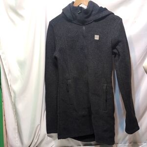 NWT Women's Bench black hooded full zip  long coat size small pockets